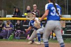 Softball vs Emerson  Wheaton College Softball vs Emerson College in game 2 of their doubleheader. - Photo by Keith Nordstrom : Wheaton, Softball